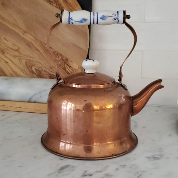 Vintage Copper Tea Kettle